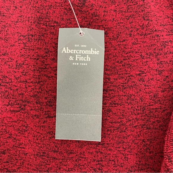 Abercrombie & Fitch Marled Maroon Soft & Stretchy Cinched Sleeveless Dress Nwt - Picture 13 of 14